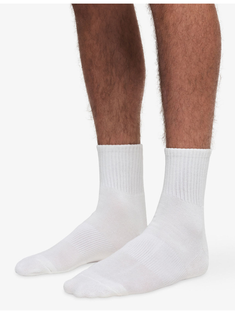 SKIMS Ankle Pack of Three Cotton-Blend Socks outlook