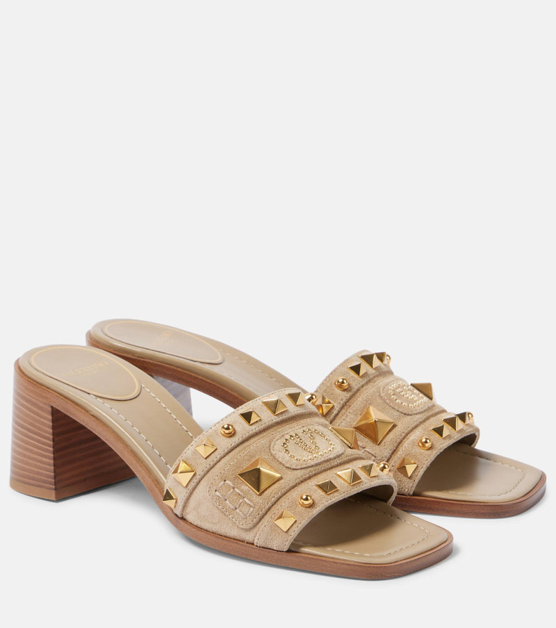 Plaster Caster 50 studded suede mules 1