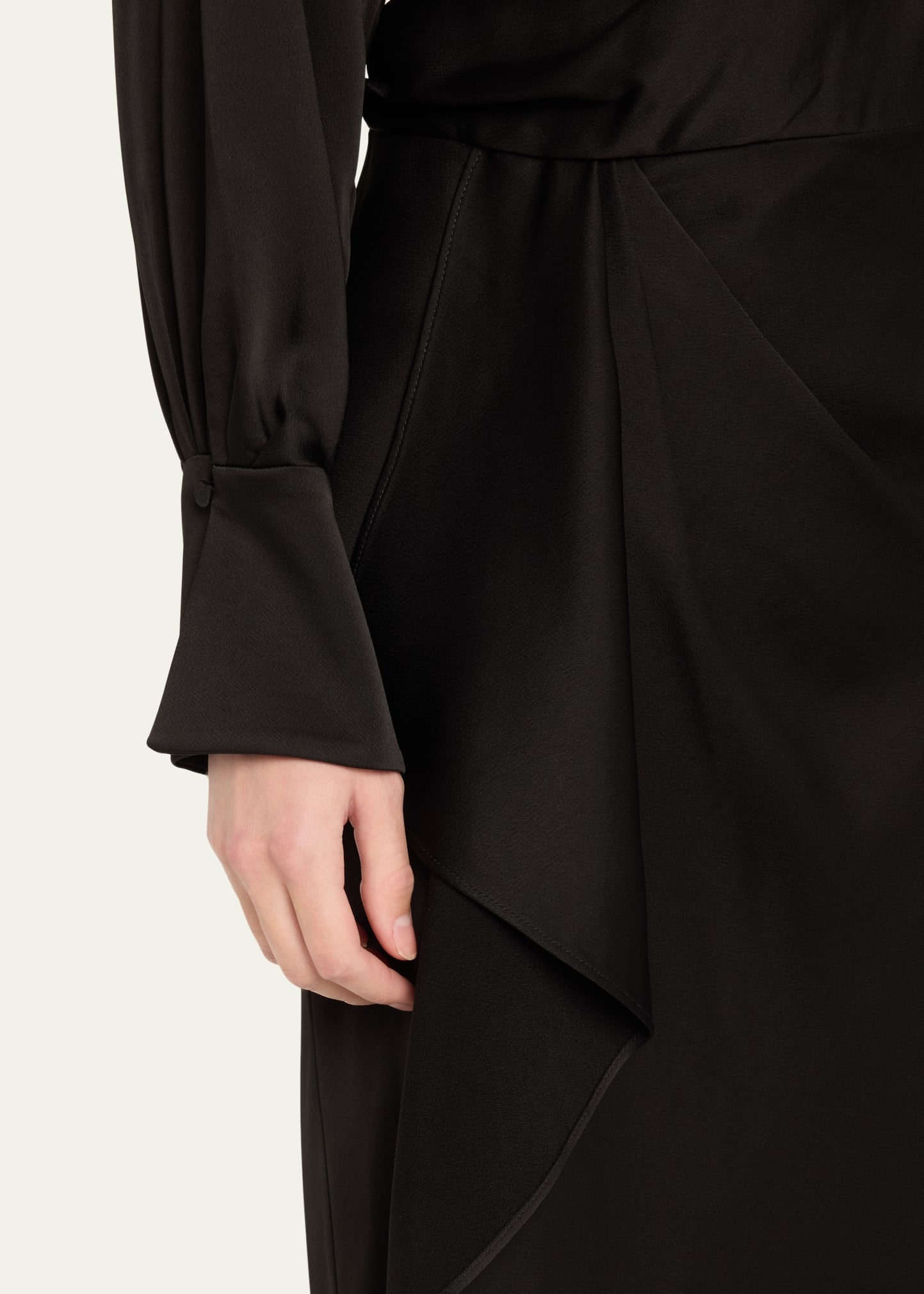 Talita Drape-Front Midi Dress - 5