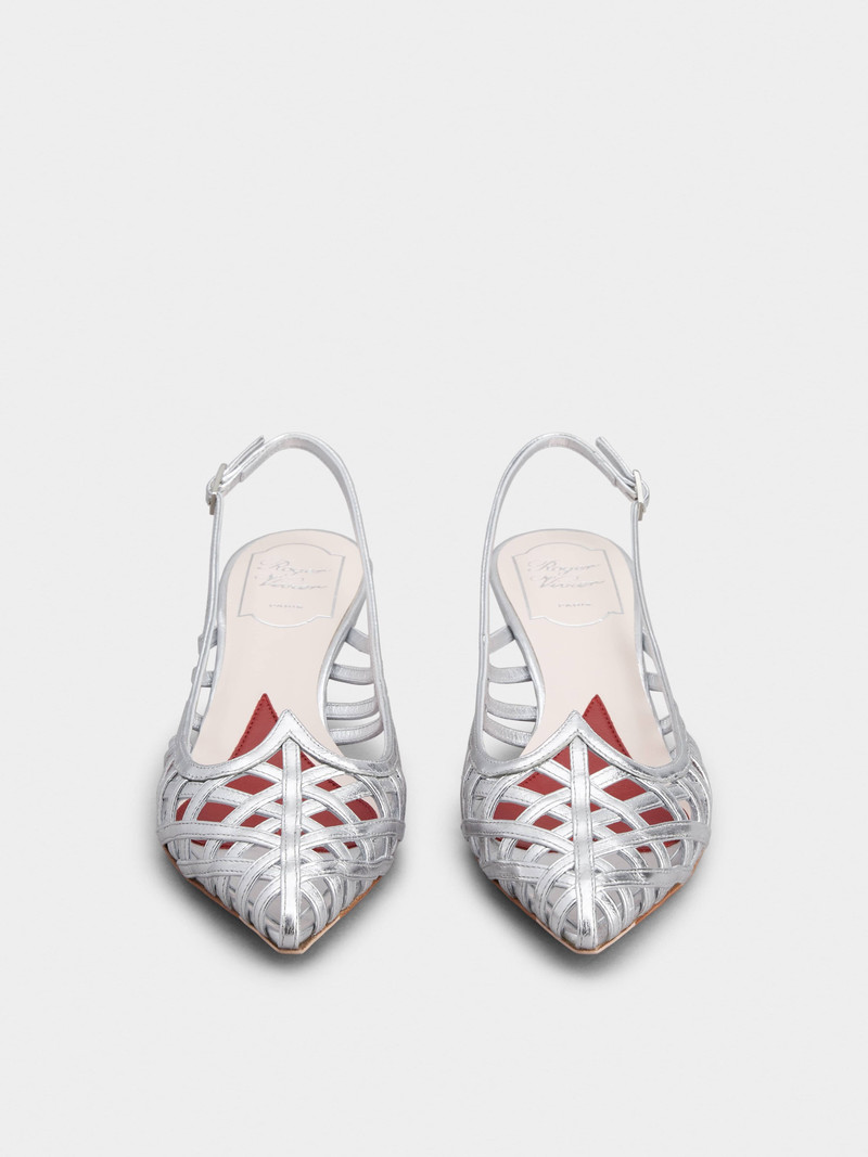 I Love Vivier Multistrap Slingback Pumps in Leather 7