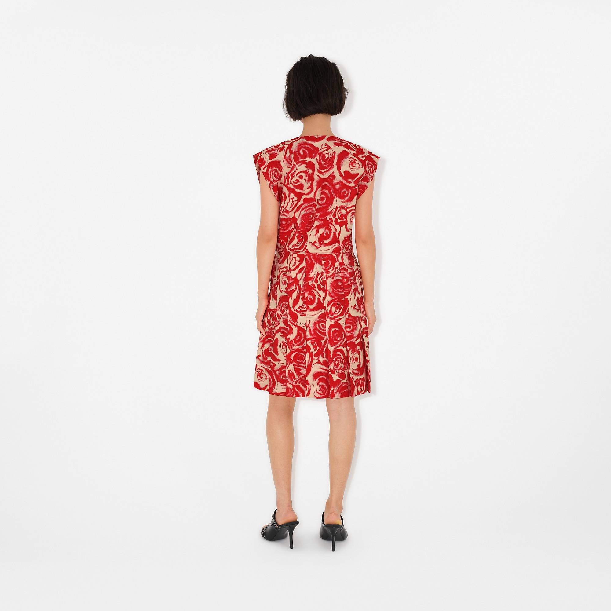Rose Cotton Blend Dress - 4