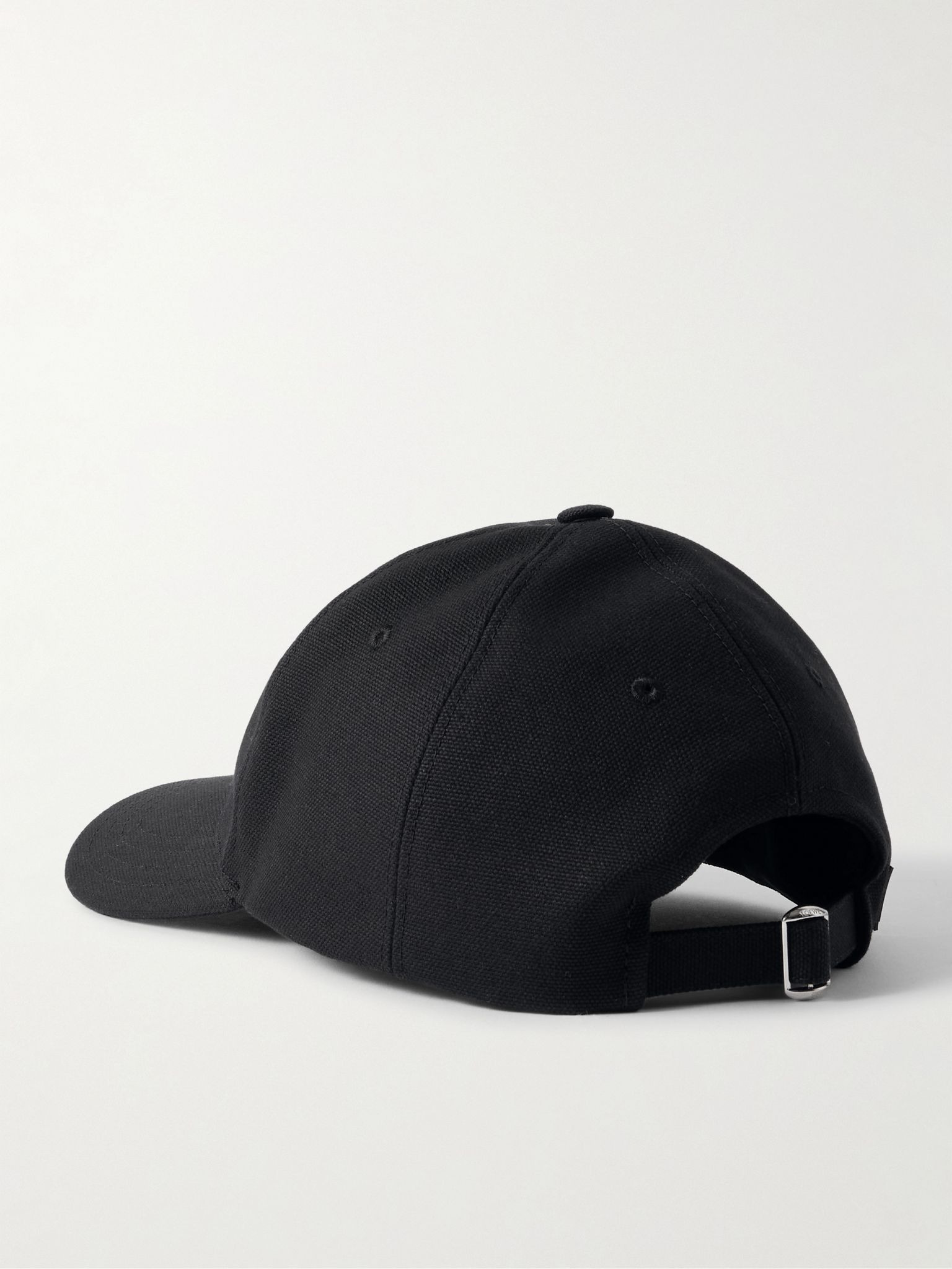 Logo-Appliquéd Cotton-Canvas Baseball Cap Black - 3