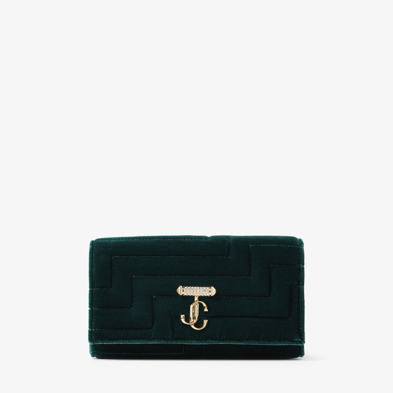 Avenue Wallet with Chain
Dark Green Avenue Velvet Wallet with Chain 1