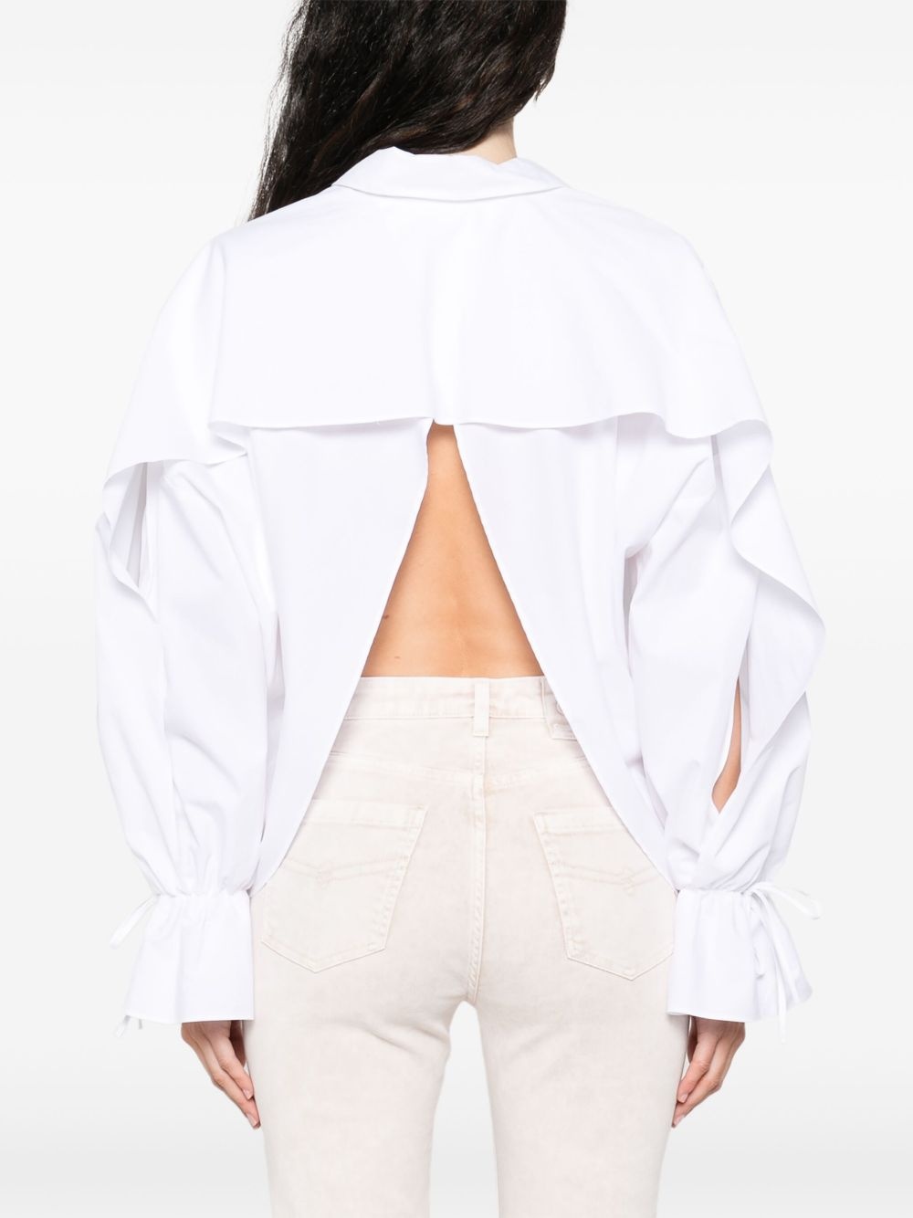 polo-collar poplin shirt - 4