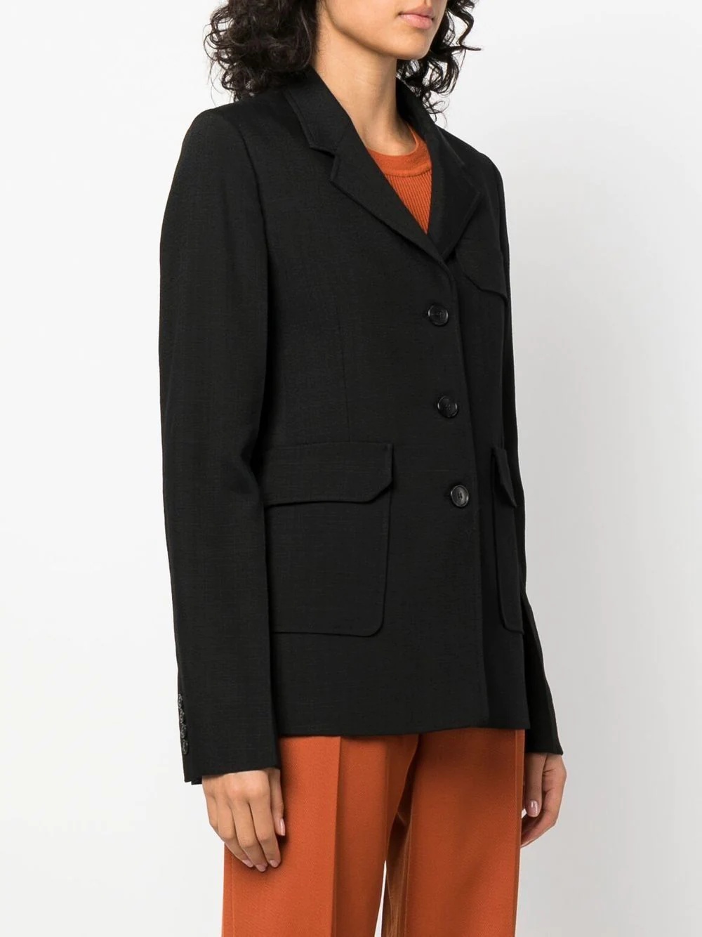 single-breasted tailored blazer - 3