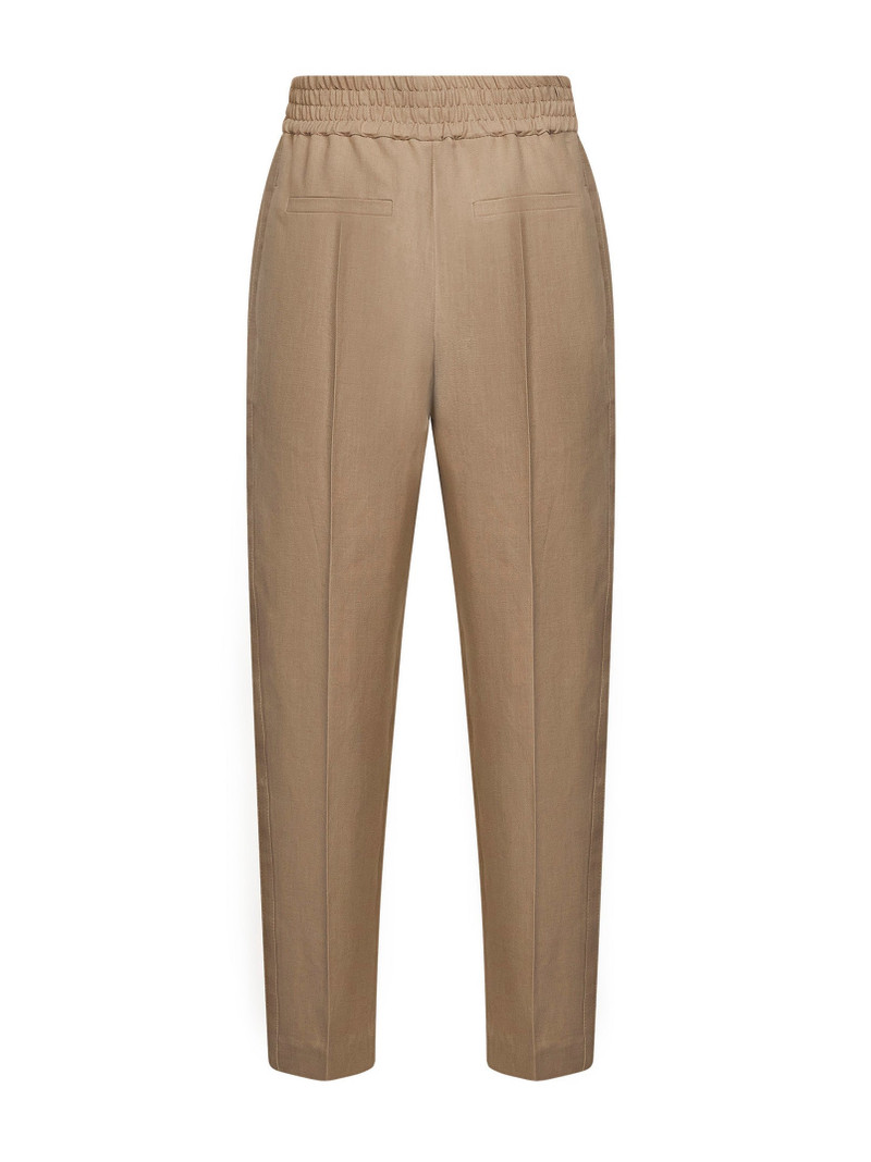 Brunello Cucinelli Light beige Baggy Pull-Up trousers outlook