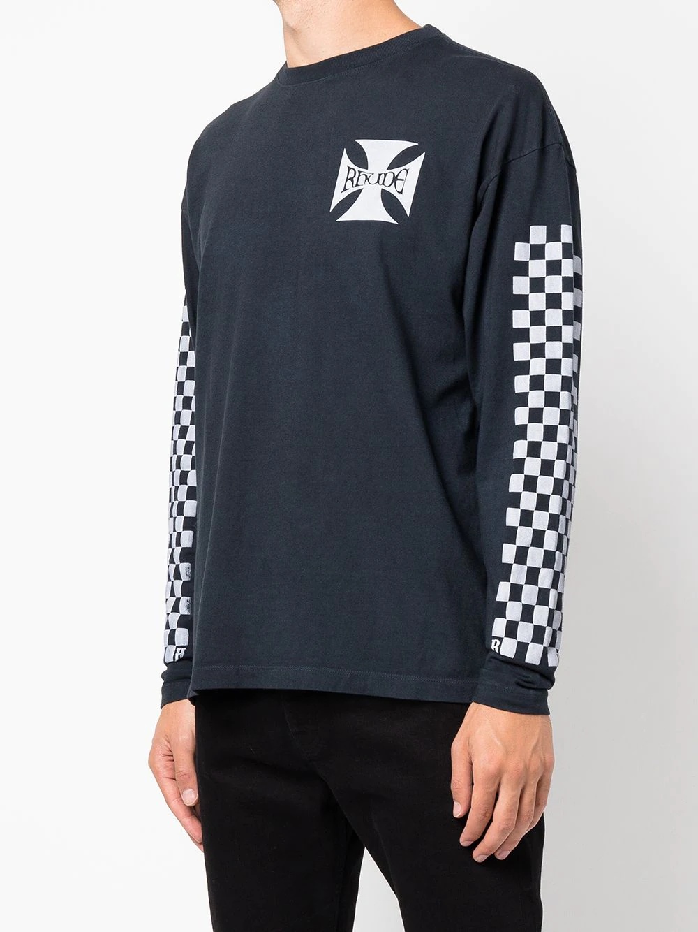 logo-print long-sleeved T-shirt - 3