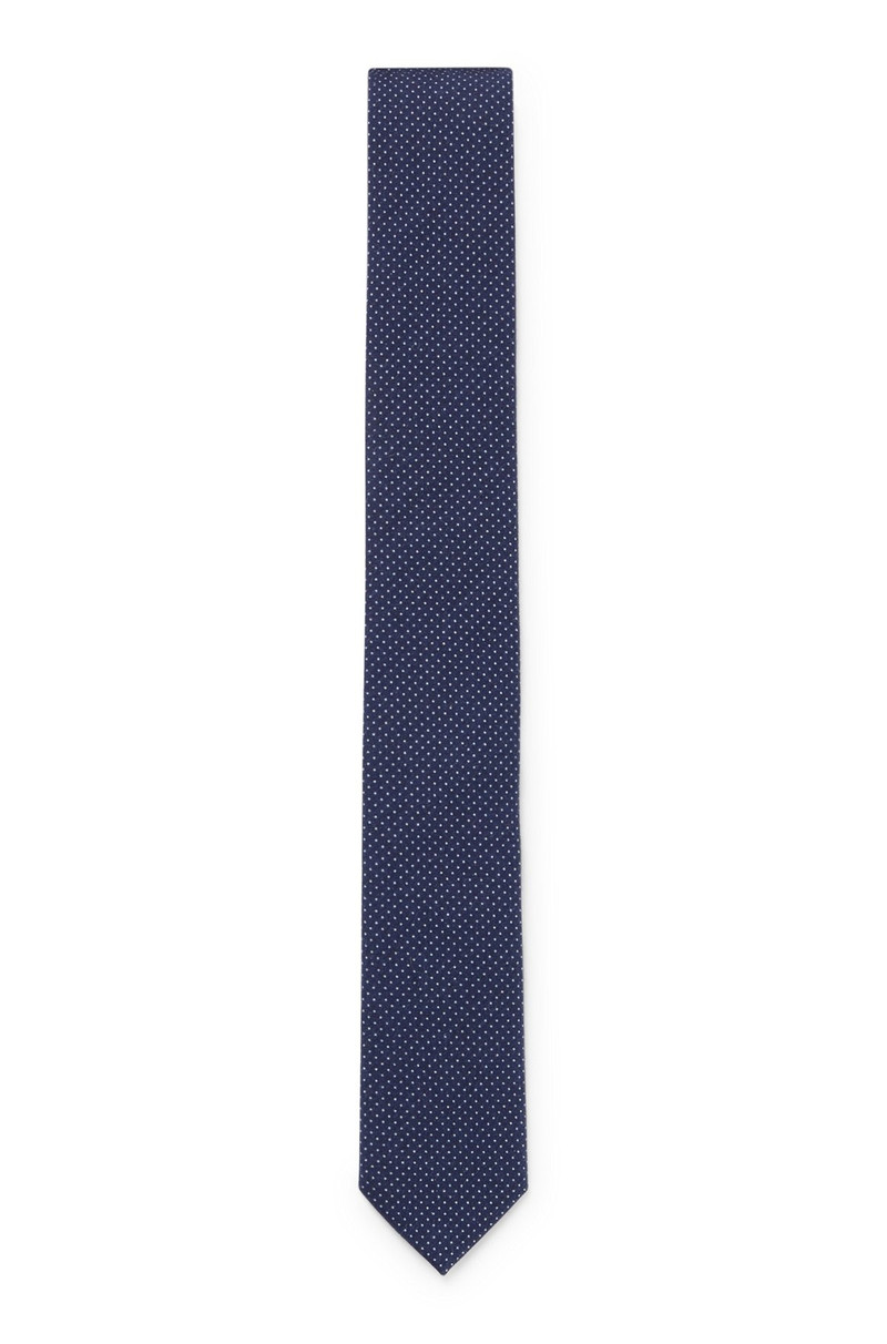 DOT-PRINTED TIE IN COTTON AND WOOL 1