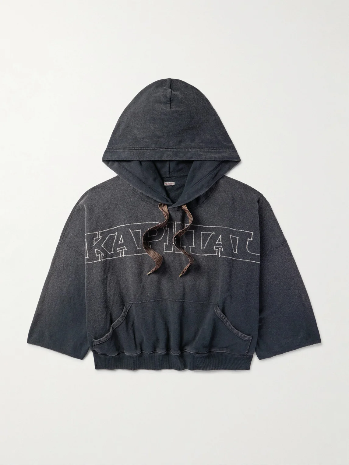 Oversized Logo-Embroidered Cotton-Jersey Hoodie - 1