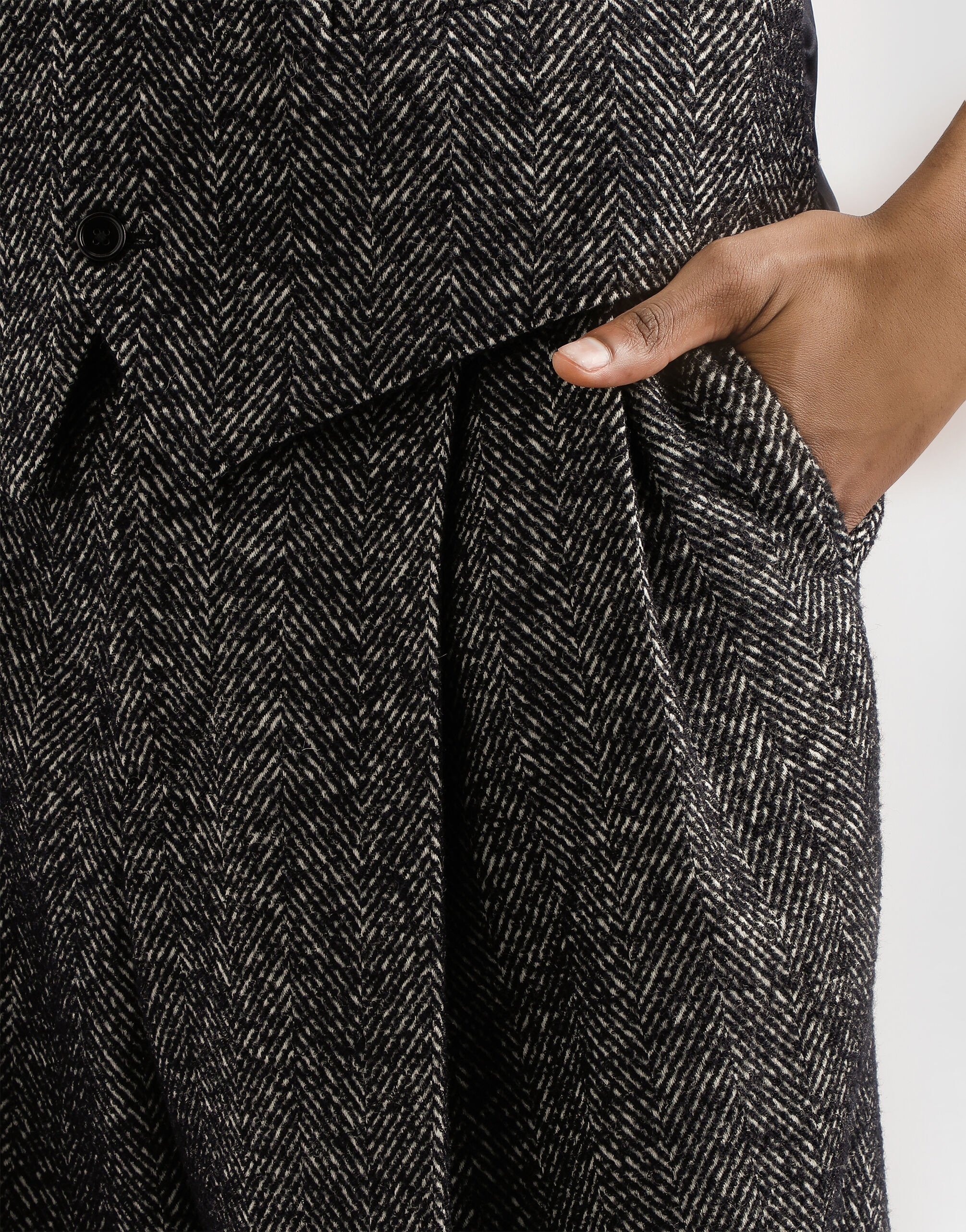 Wool chevron trousers - 4