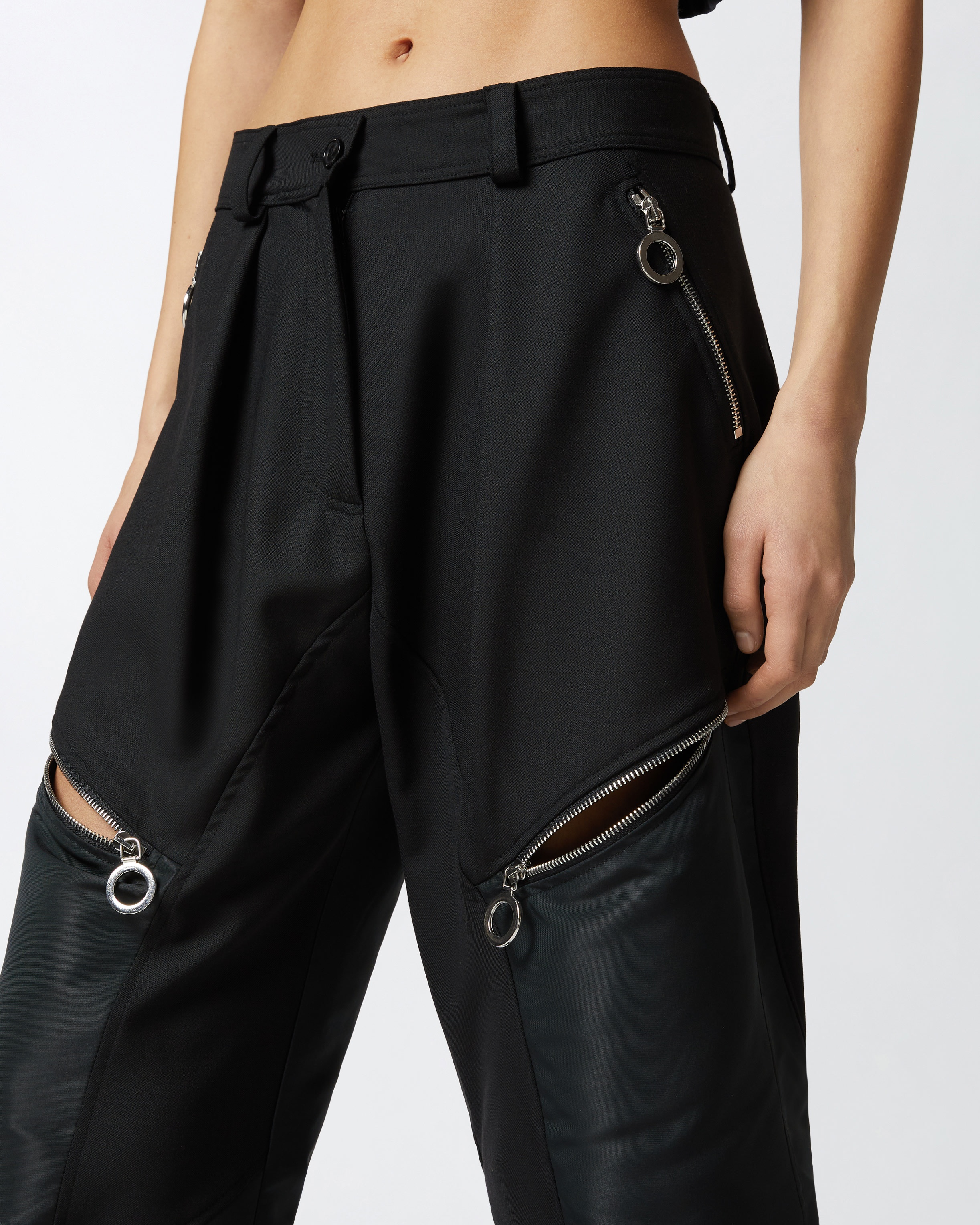 P-PANTS TROUSERS IN TECHNICAL FABRIC WITH ZIP - 5