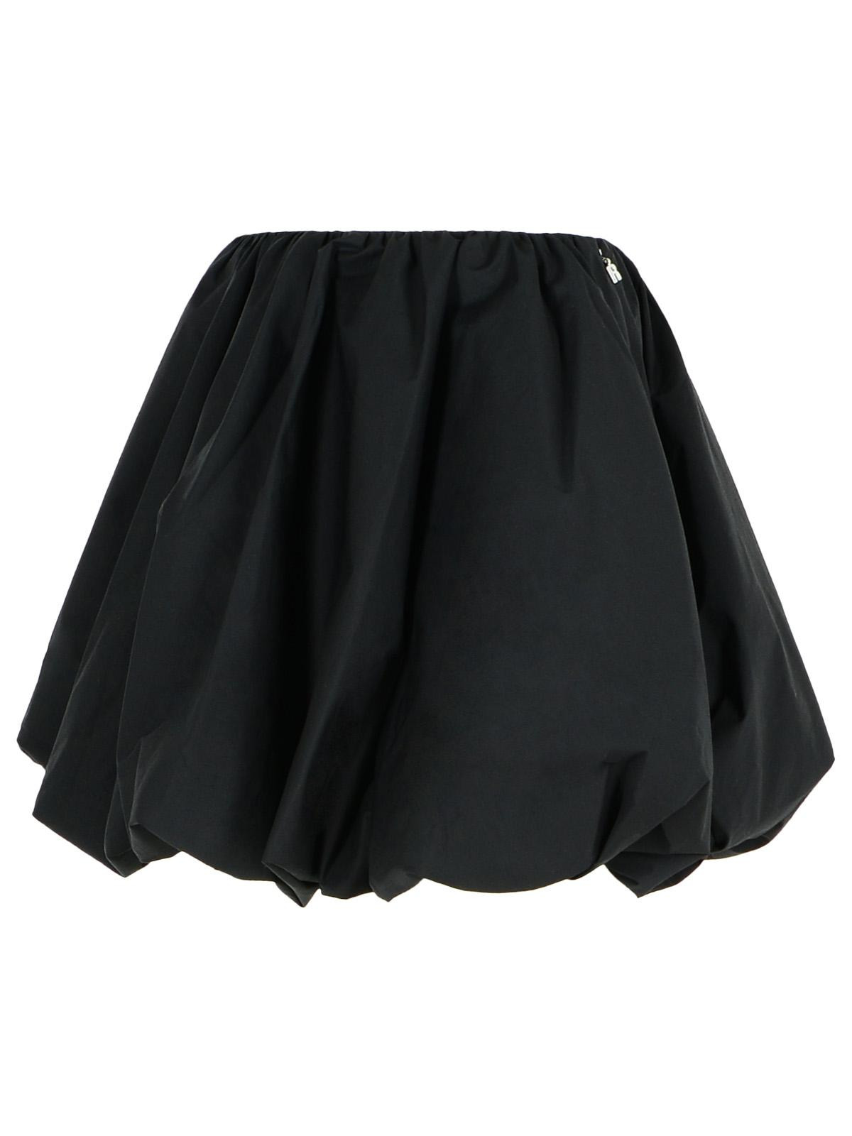 Rotate 'Balloon' Black Cotton Miniskirt Women - 2