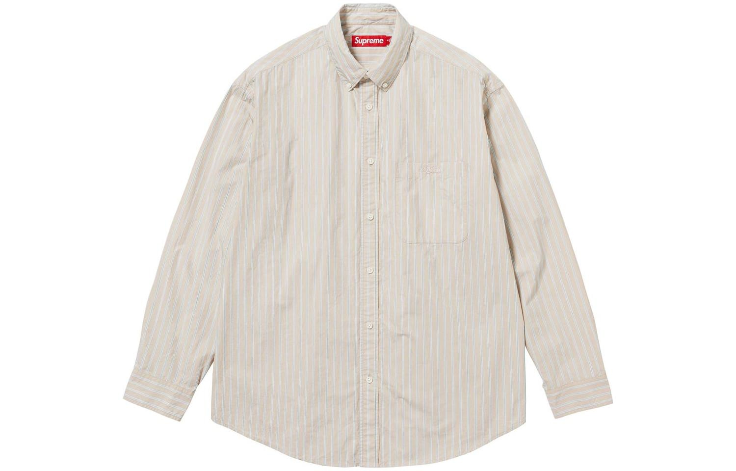 Supreme FW23 Week5 Loose Fit Stripe Shirt 'Beige' SUP-FW23-101 - 2