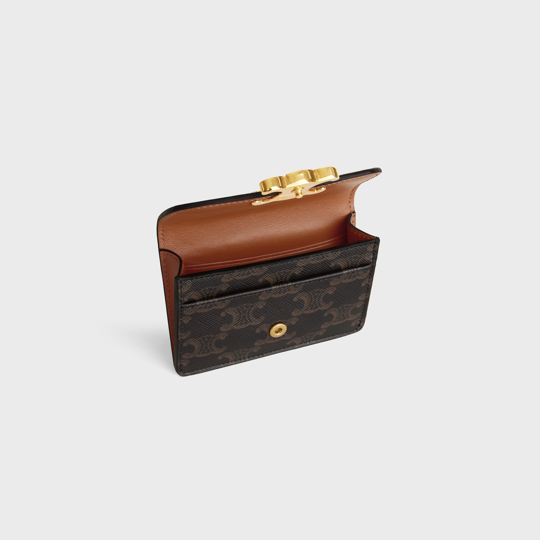 CARD HOLDER WITH FLAP TRIOMPHE in Triomphe Canvas - 4