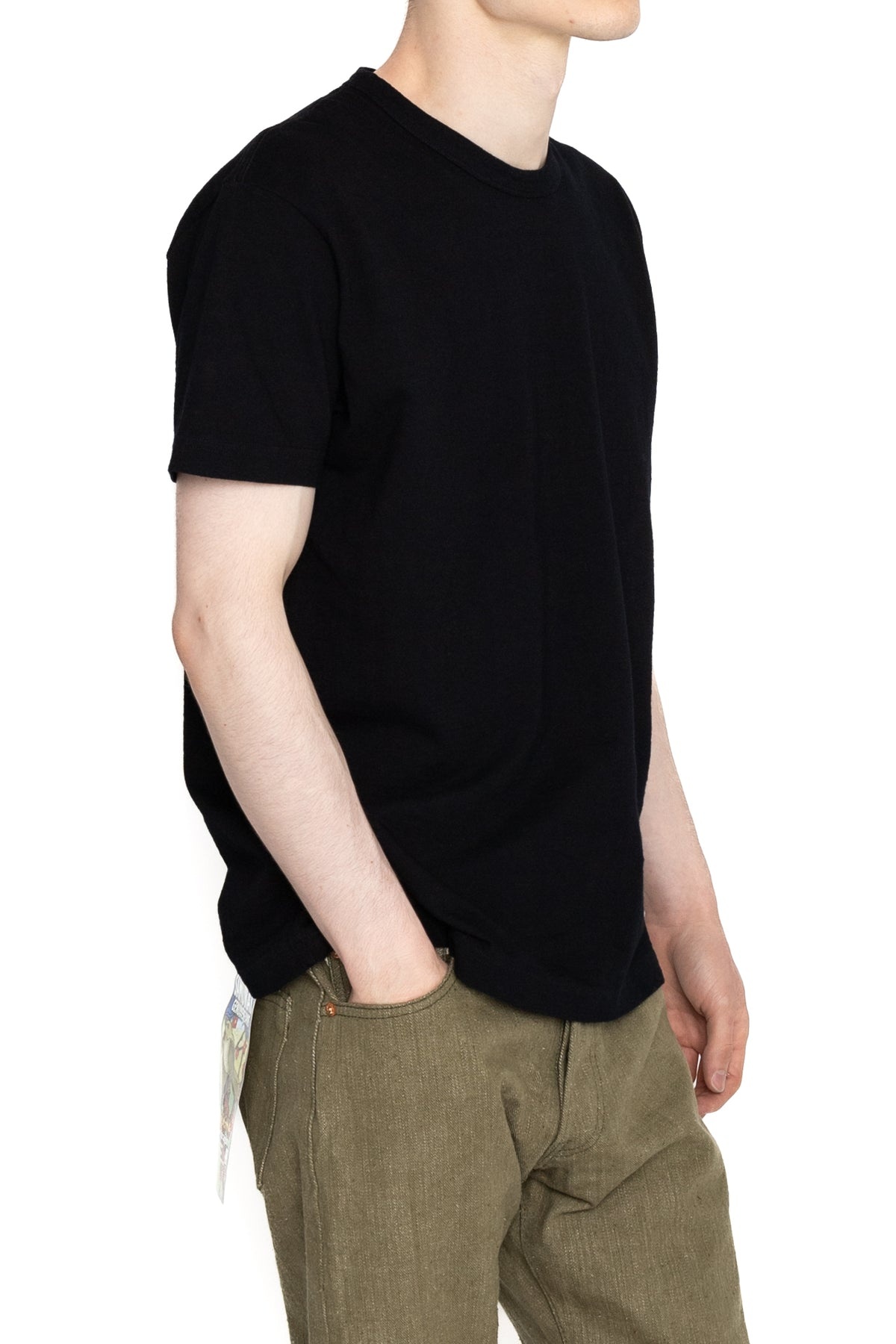 Indigo Jersey Crew Neck T-shirt - Indigo x Black - 4