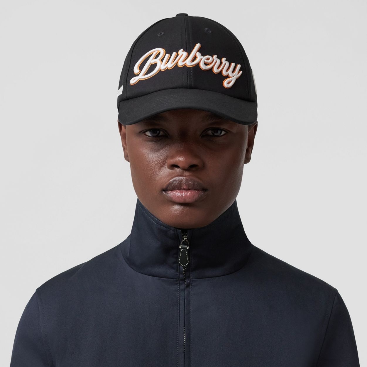 Embroidered Montage Cotton Gabardine Baseball Cap - 2