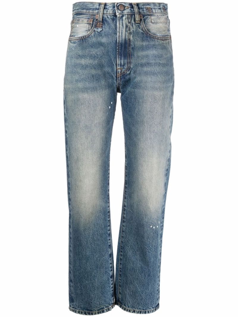 high-waisted cropped jeans - 1