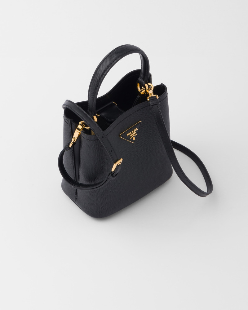 Small Saffiano Leather Prada Panier Bag 3