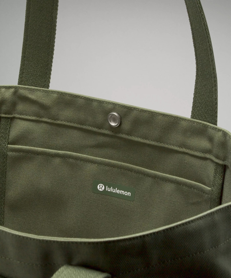 Daily Multi-Pocket Canvas Tote Bag *Cactus Material 20L 4