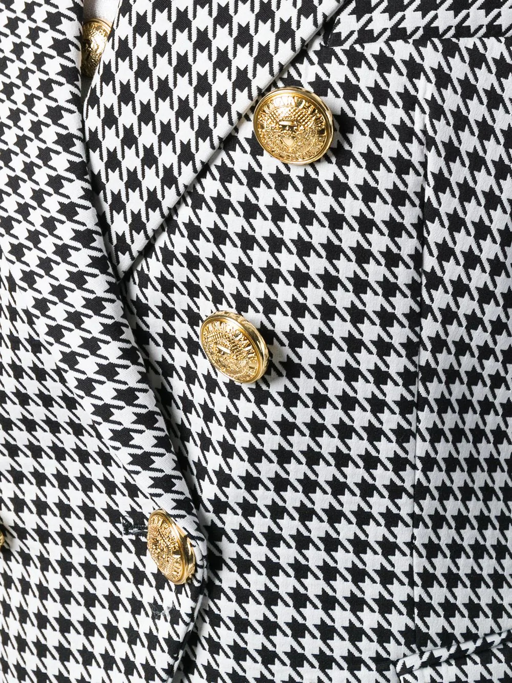 six-button houndstooth jacket - 5