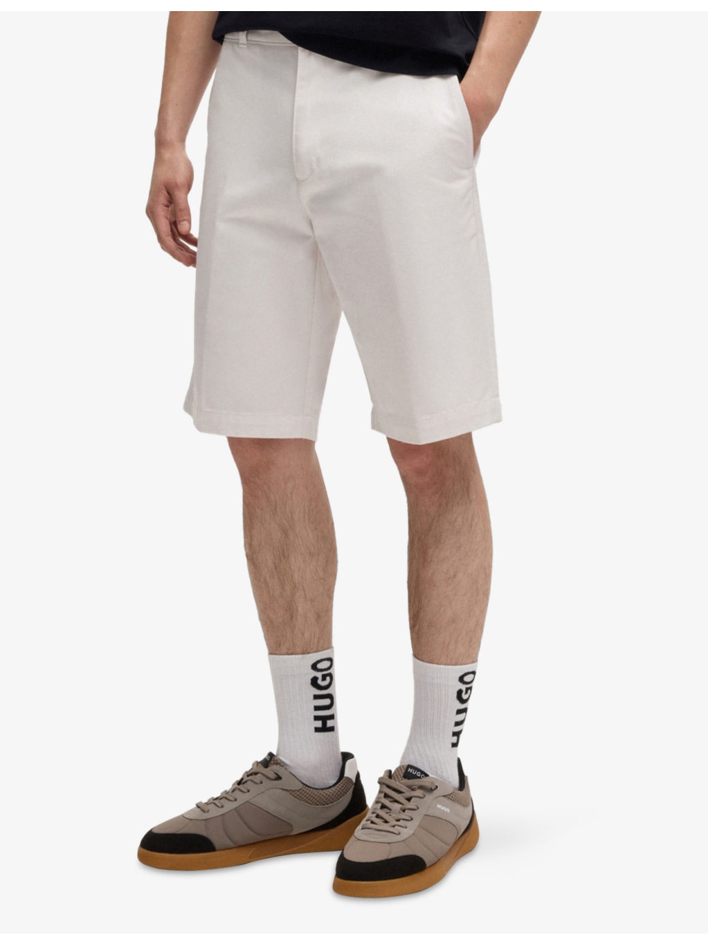 Straight-leg mid-rise woven shorts - 3