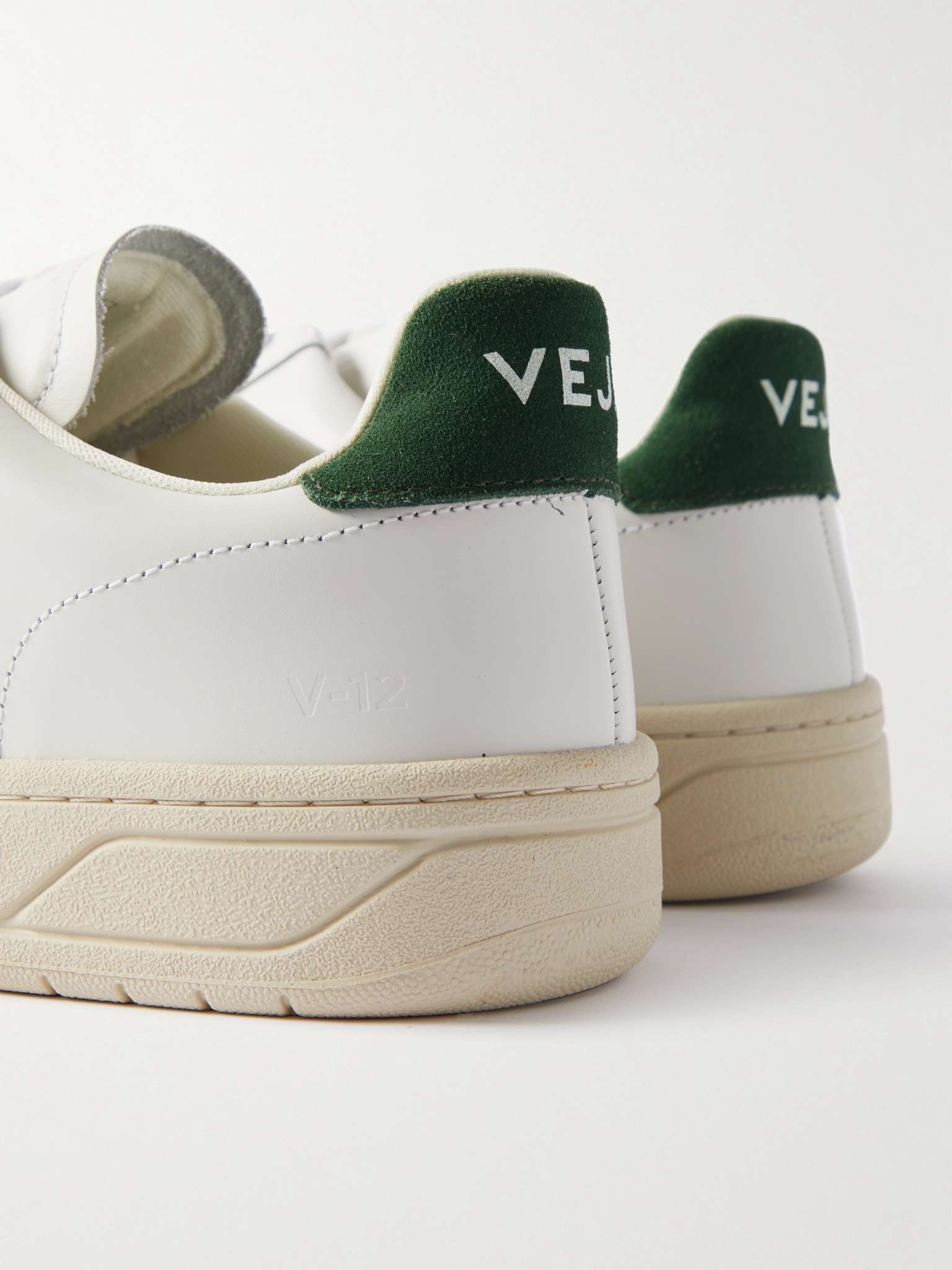 V-12 Suede-Trimmed Leather Sneakers - 6