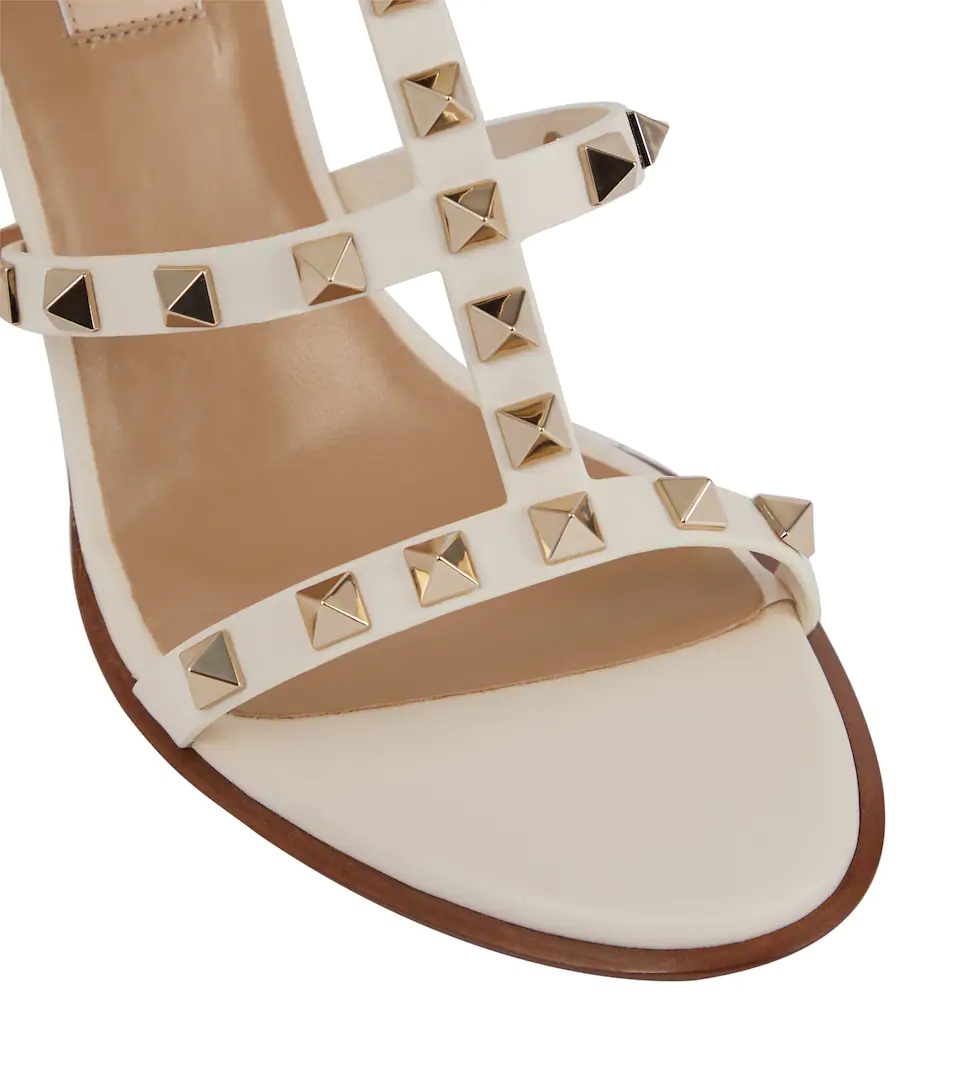 Rockstud leather sandals - 6