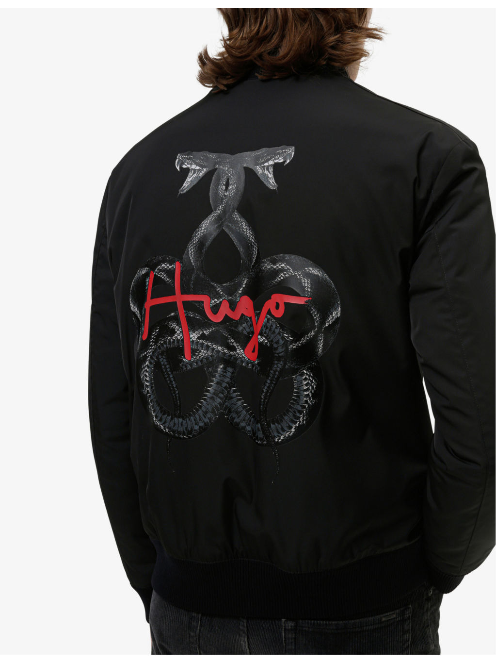 Snake-and-logo-print recycled polyester-blend bomber jacket - 3