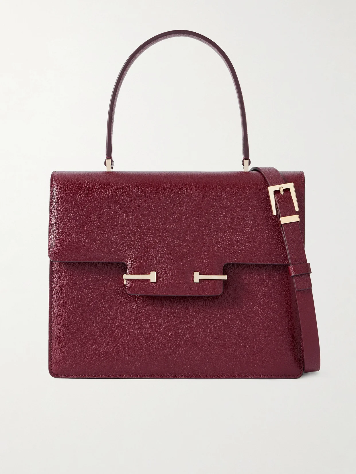 Textured-leather Shoulder Bag - 1
