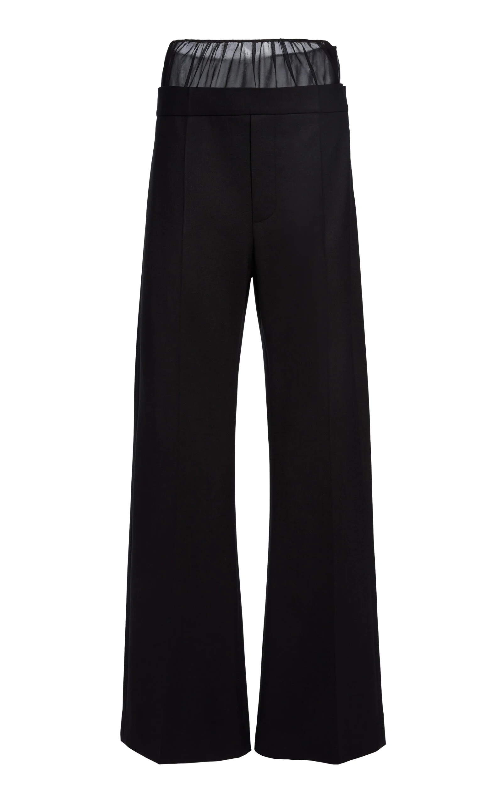 Moda Exclusive Sheer Panel Trousers black - 1