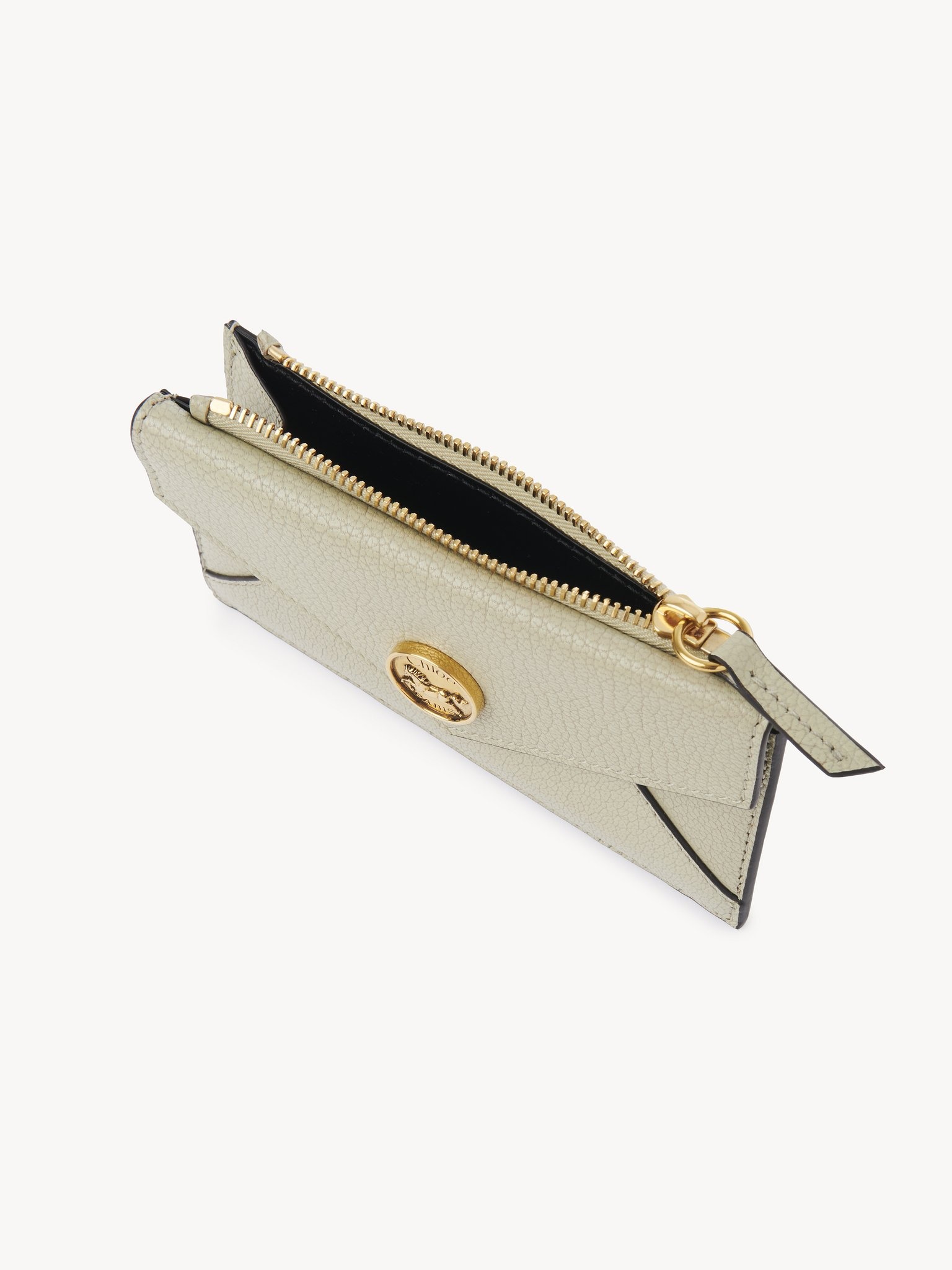 SMALL ENVELOPE PURSE WITH CARD SLOTS IN GRAINED LEATHER - 3