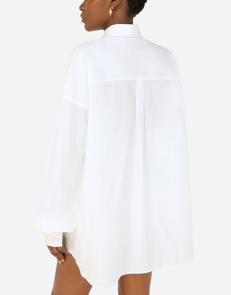 Cotton shirt with broderie anglaise detailing - 5