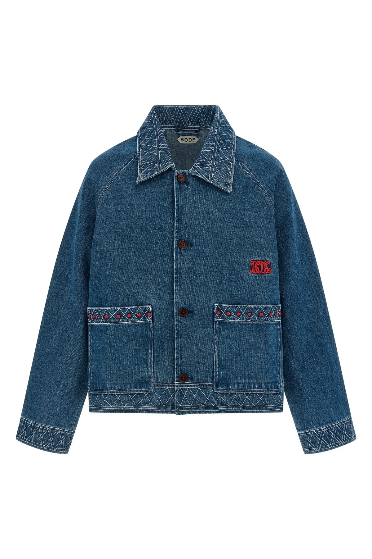 Embroidery denim jacket - 1