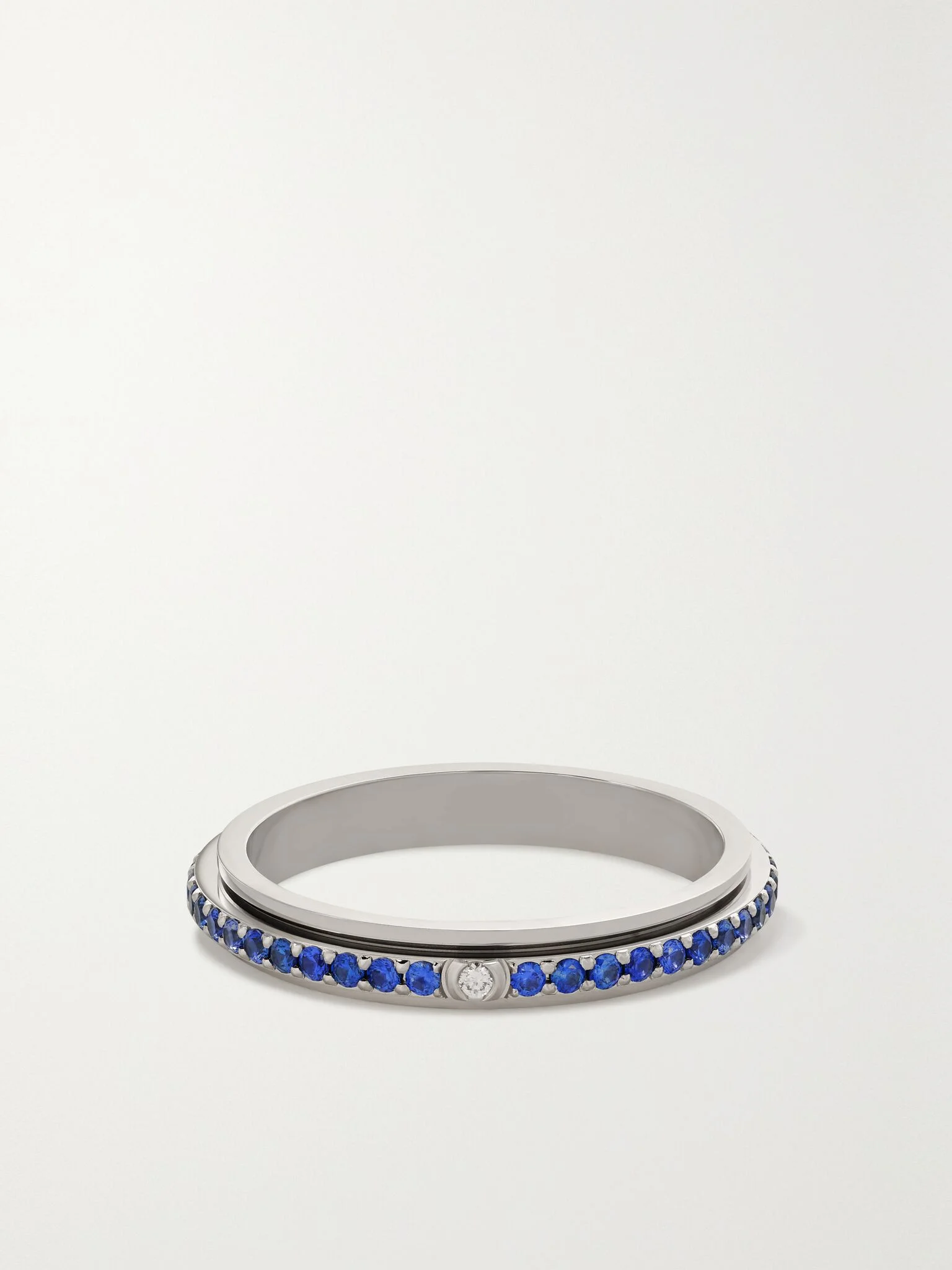 Possession 18-karat white gold, sapphire and diamond ring Blue - 1