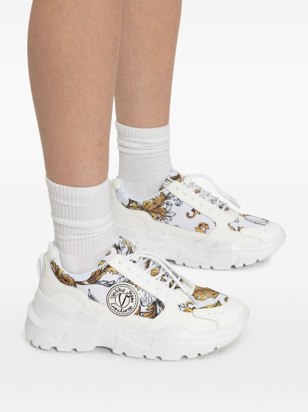 Barocco panelled sneakers - 6