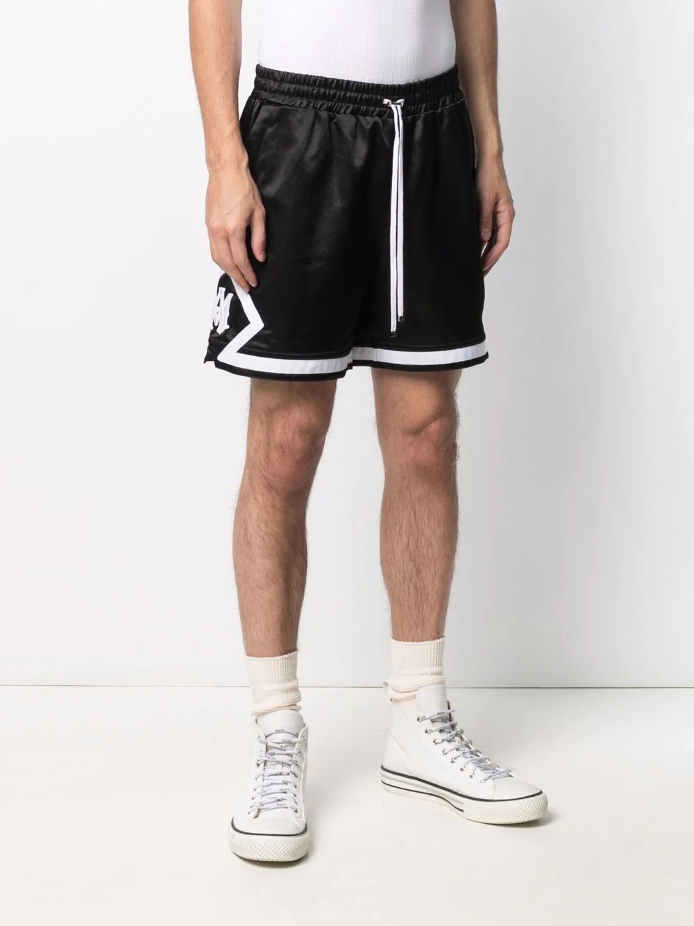 logo patch track shorts - 3