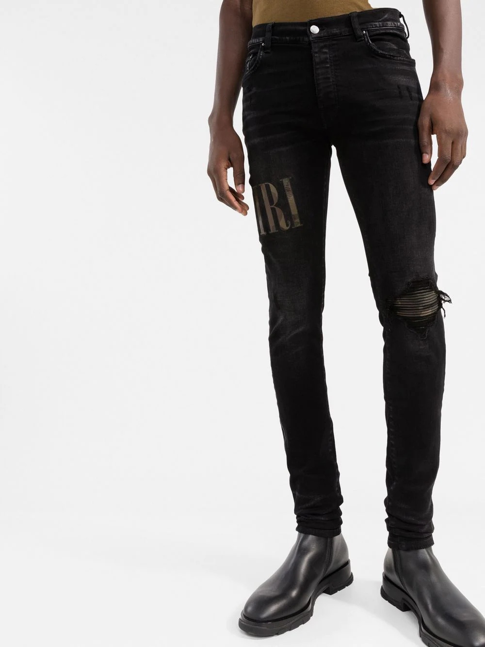 distressed skinny jeans - 3