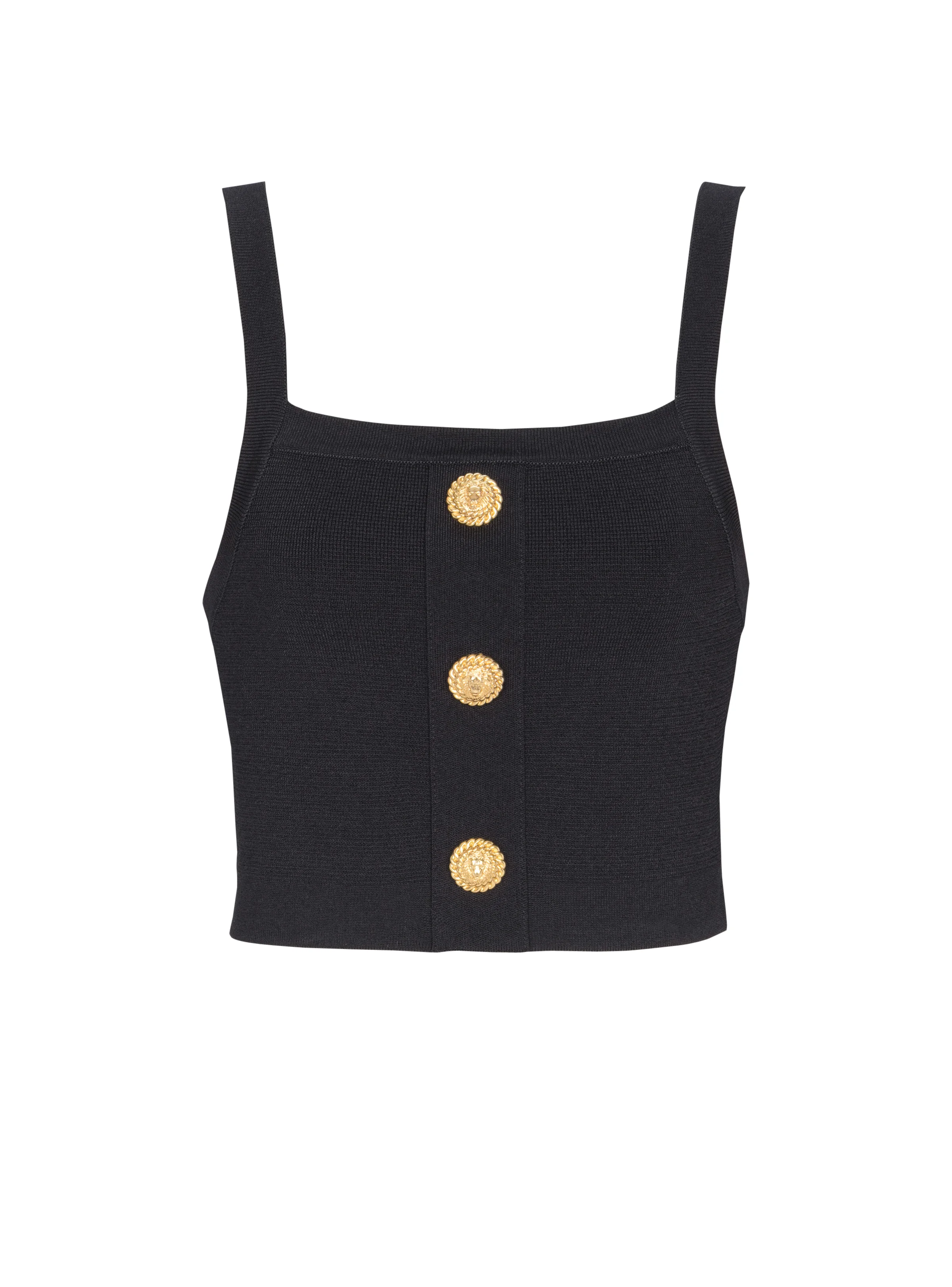 Knit bralette top with buttons - 1