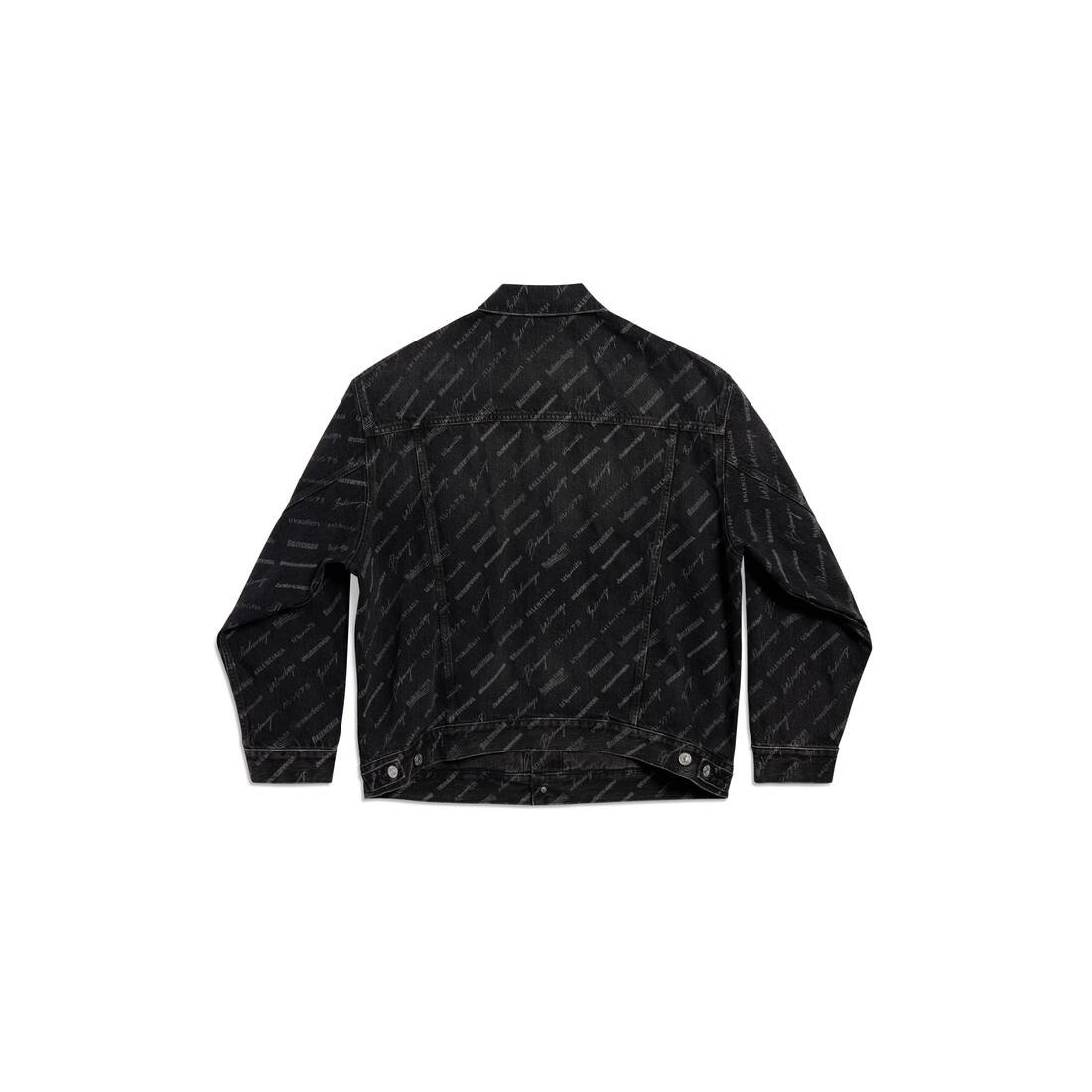 Logomania All Over Large Fit Jacket in Black - 2