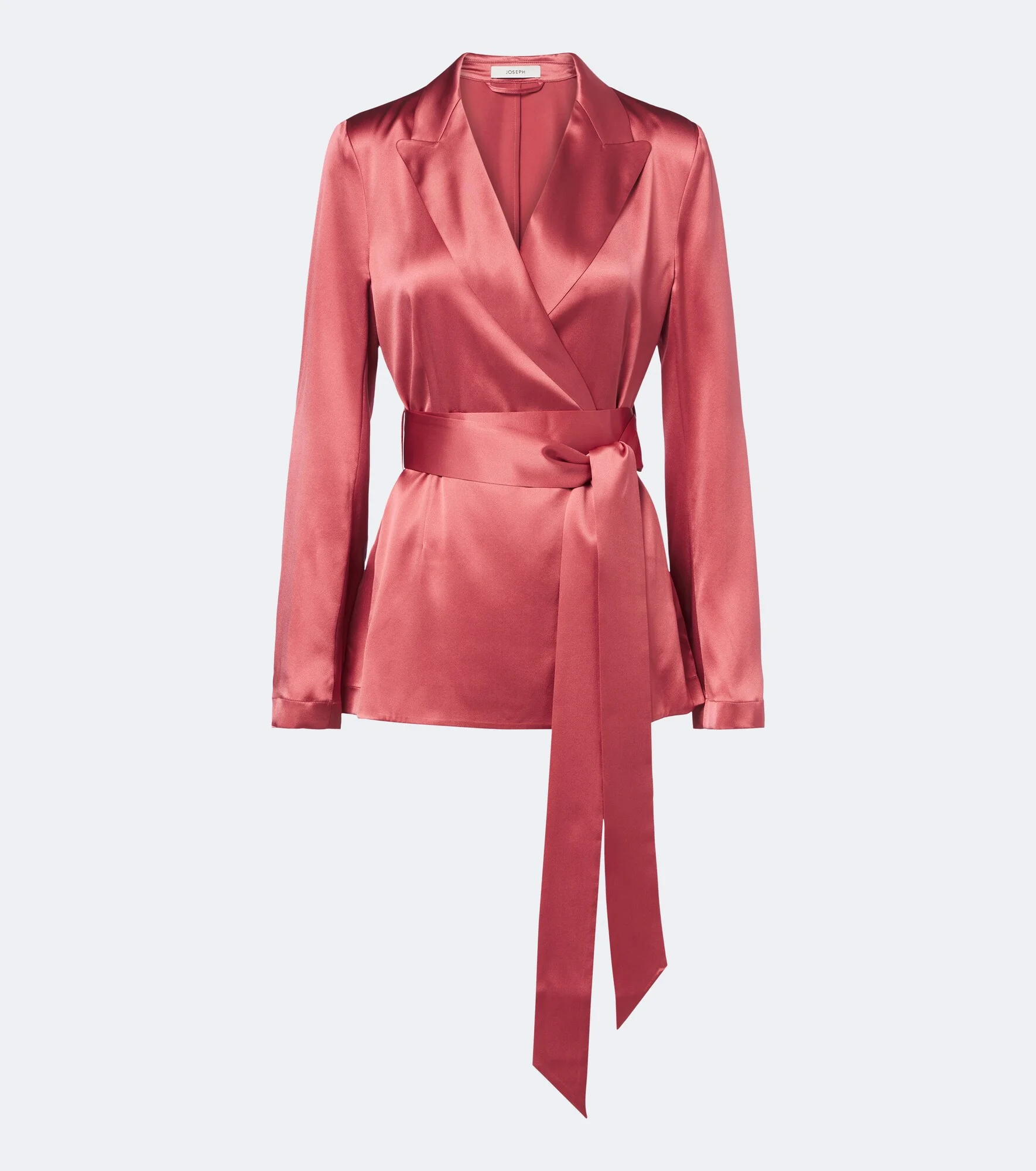Archer belted silk satin jacket - 1