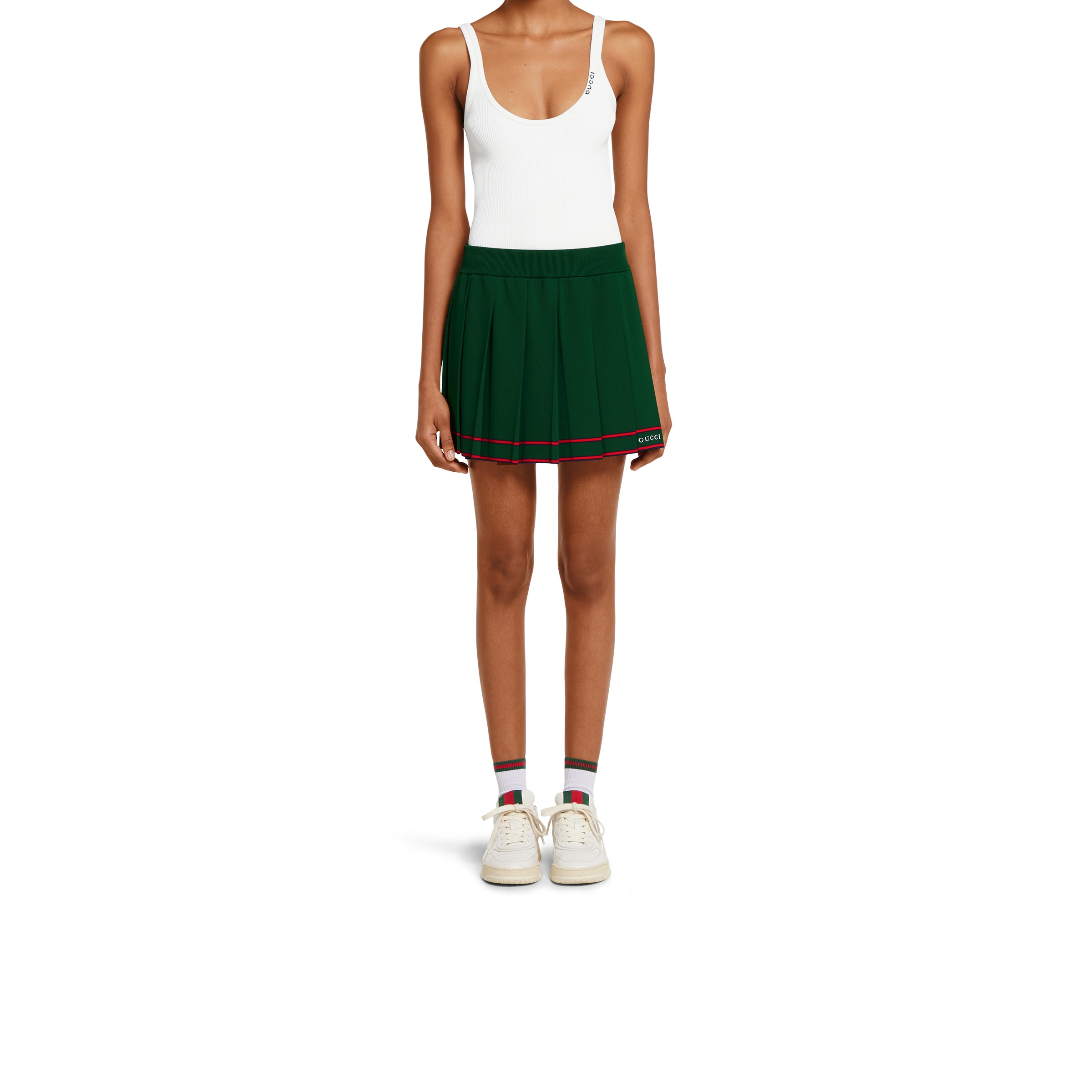 Stretch viscose skirt with embroidery - 3