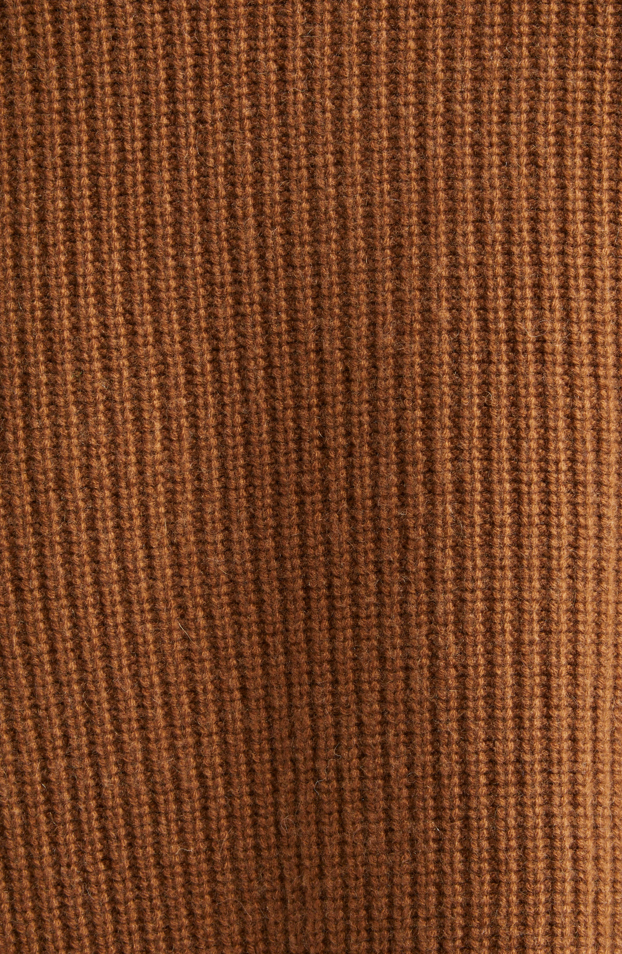 Max Mara Nadar Merino Wool & Cashmere Half Zip Sweater in Tobacco at Nordstrom - 6