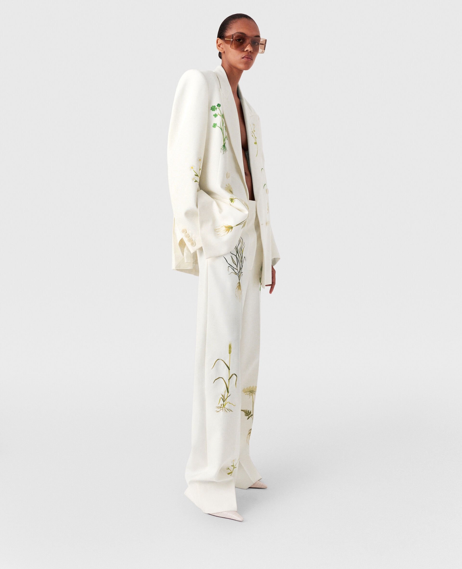 Low-Rise Floral Straight-Leg Pants - 3
