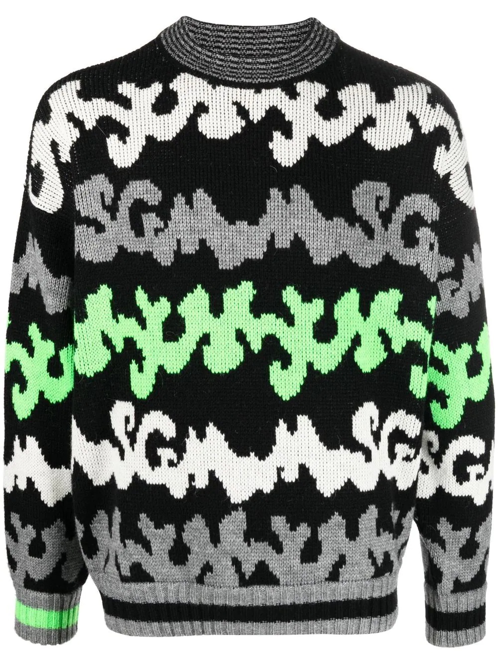 logo-print crew-neck jumper - 1