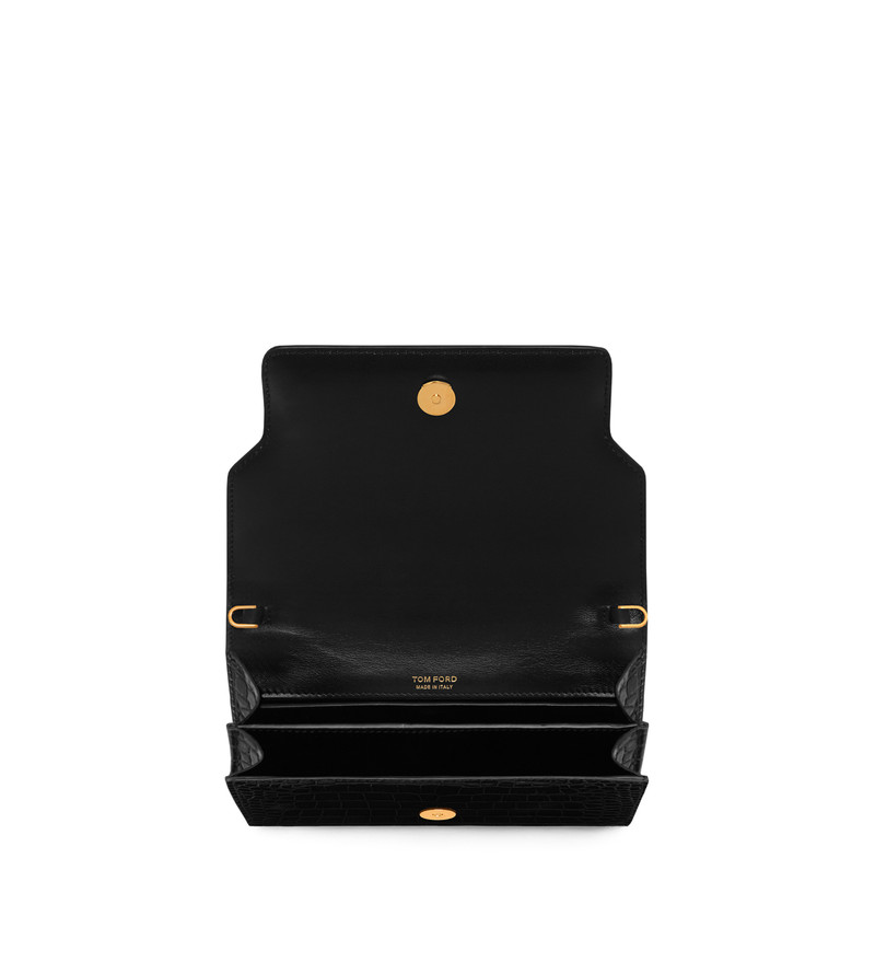 SHINY STAMPED CROCODILE LEATHER WHITNEY MINI BAG 4