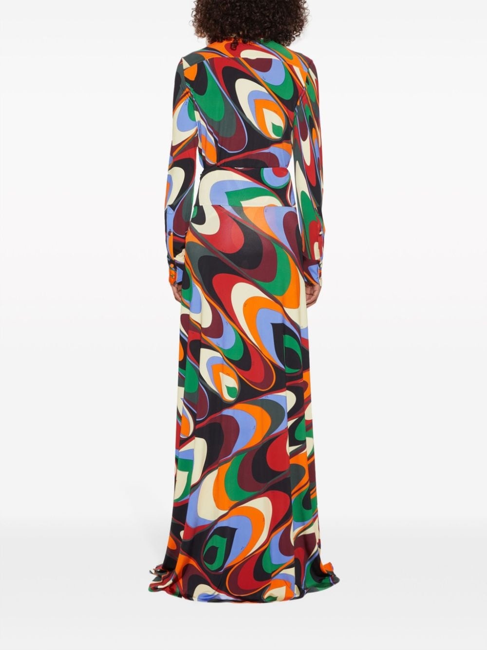 abstract-print maxi skirt - 4