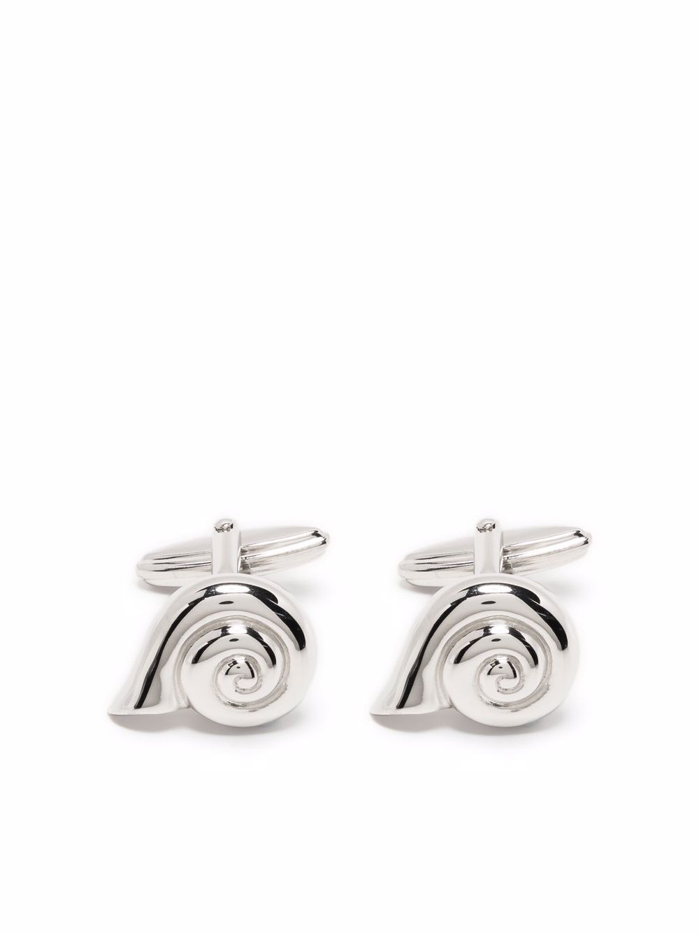 swirled silver cufflinks - 1