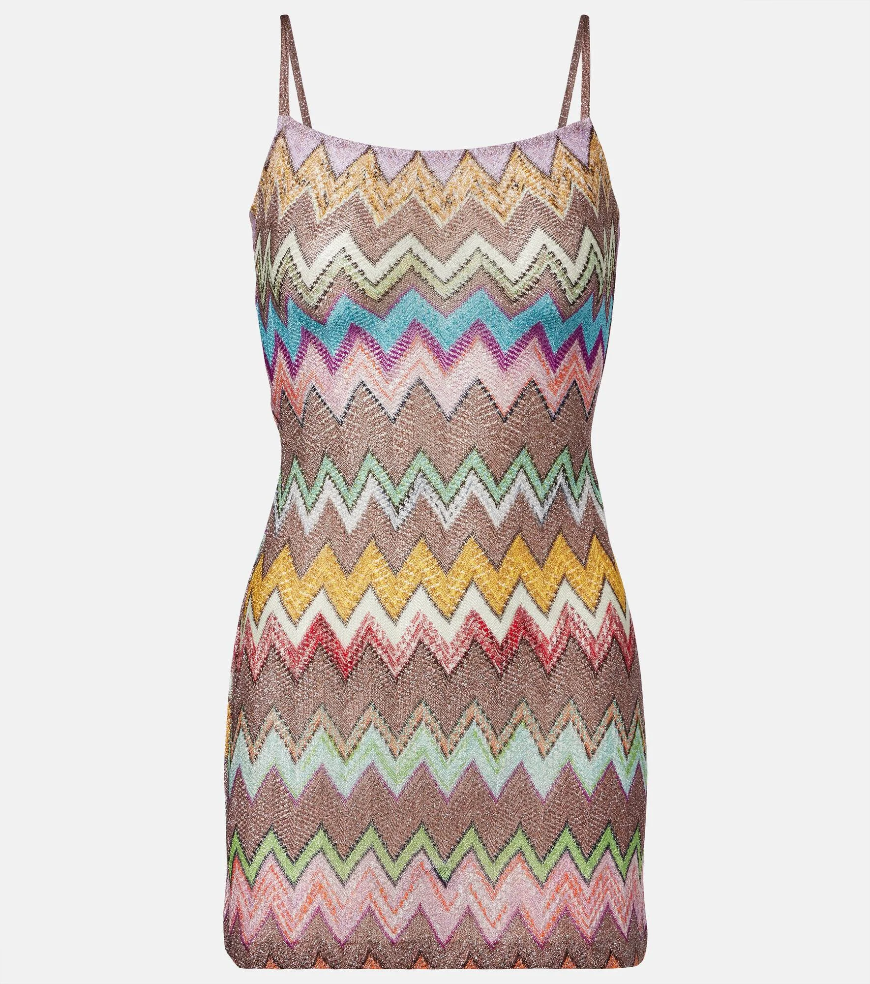 Zigzag lamé minidress - 1