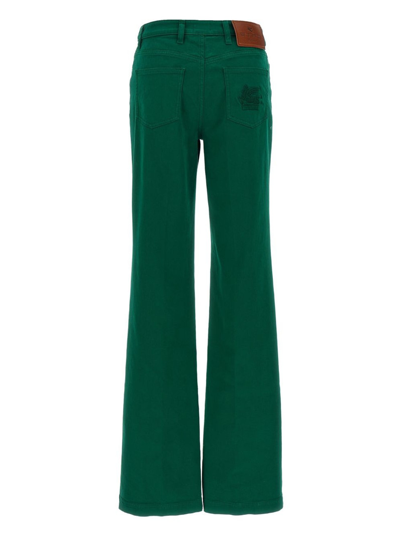 Etro embroidered-logo back-patch trousers outlook
