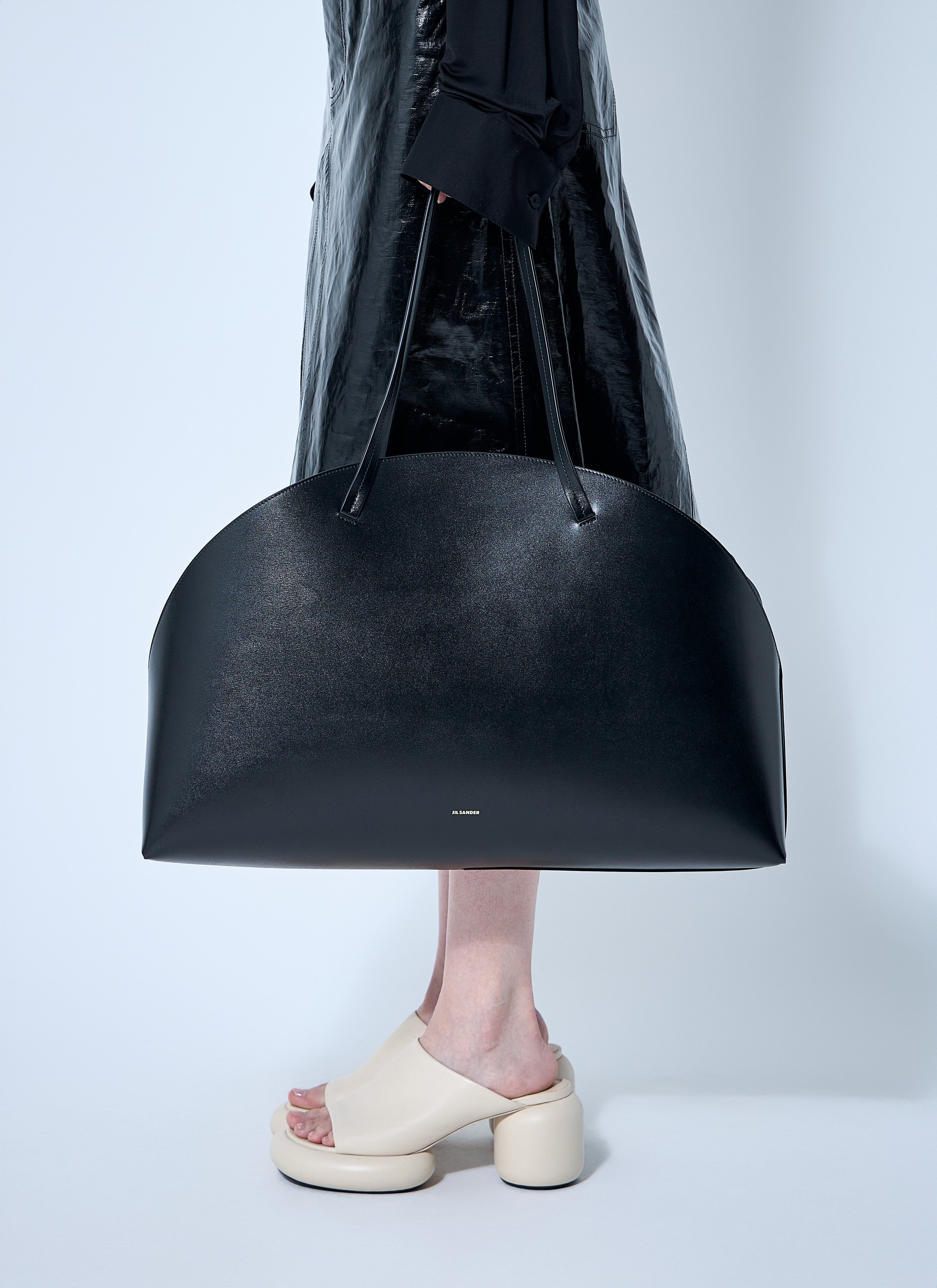Jil Sander Women Leather Curve Shoulder Bag - 7